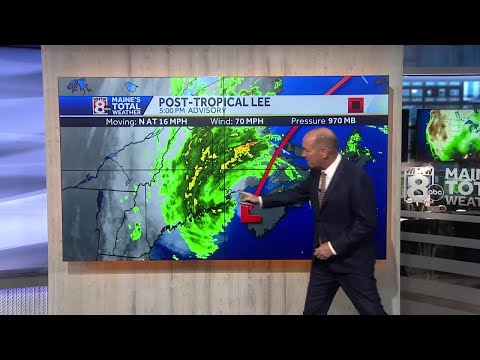 Track Post-Tropical Cyclone Lee after it makes landfall in Nova Scotia
