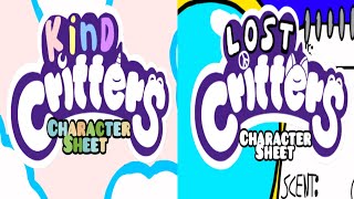 Kind Critters and Lost Critters Character Sheet