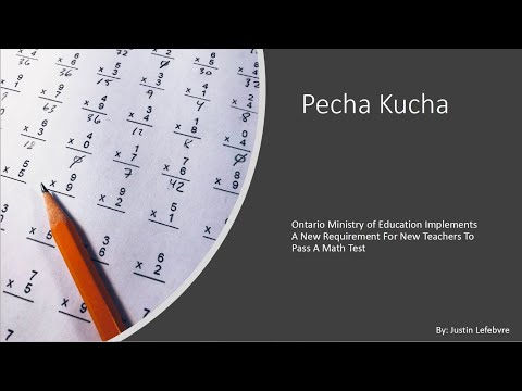 Math Proficiency Test - Pecha Kucha - Justin Lefebvre 0625098