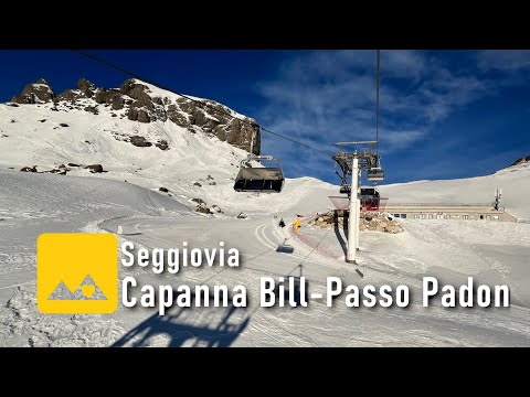 Seggiovia Capanna Bill - Passo Padon #roccapietore #arabba #visitmarmolada #chairlift #doppelmayr