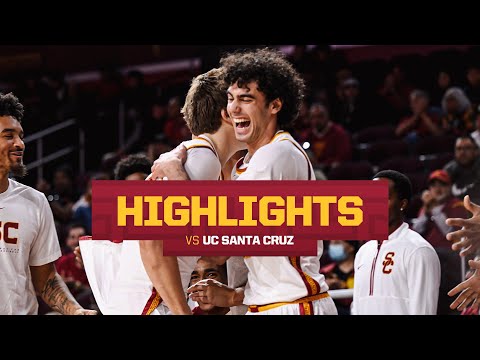 USC Men's Basketball vs UC Santa Cruz Highlights | Trojans win 102-63