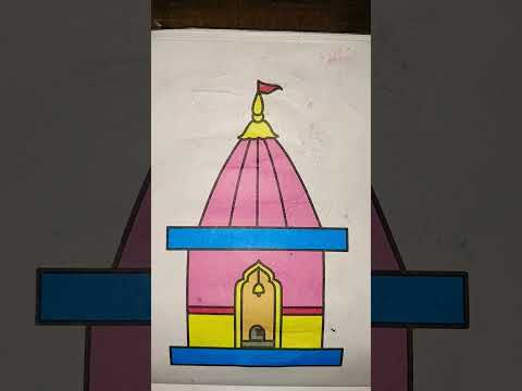 temple drawing easy #shorts #temple #viral #art #ytshorts #india
