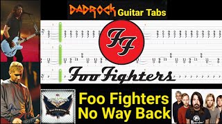 No Way Back - Foo Fighters - Guitar + Bass TABS Lesson