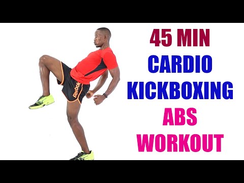 45 Minute Cardio Kickboxing Abs Workout at Home 🔥 420 Calories 🔥