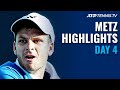 Hurkacz Battles Pouille; Monfils, Khachanov & Basilashvili In Action | Metz 2021 Day 4 Highlights