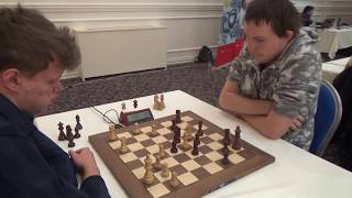GM Vladislav Artemiev - IM Mikhail Demidov, Trompowski attack, Blitz chess