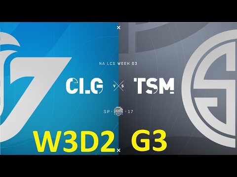 CLG vs TSM Game 3 Highlights - 2017 NALCS SPRING SPLIT - WEEK 3 DAY 2