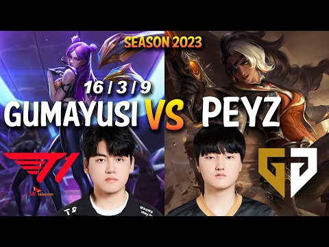 T1 Gumayusi vs GEN Peyz - Gumayusi KAI'SA vs Peyz SAMIRA ADC - Patch 13.13 KR Ranked