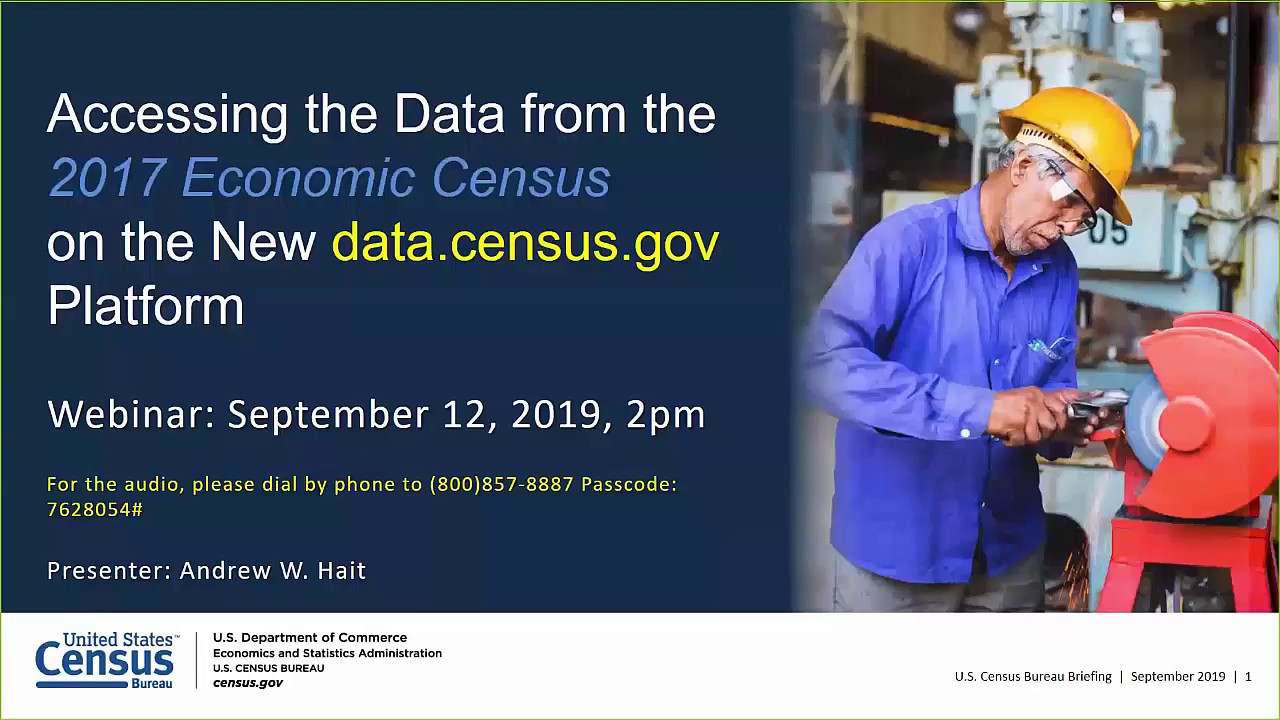 The 2017 Economic Census First Look  -- How to Access It On data census gov