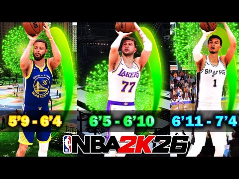 Season 2 NBA 2K26 NEW BEST JUMPSHOTS FOR ALL BUILDS, HEIGHTS, & 3PT RATINGS