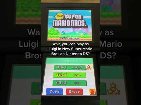 Play as Luigi in New Super Mario Bros DS