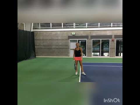 Contact point and acceleration. Tennis with Olga.