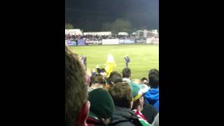preview picture of video 'Banana walks across pitch at dundalk v cork city'