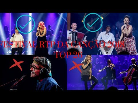festival rtp da canção 2018 top 26