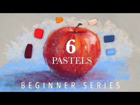 1, 2, 3... Pastel!  Easy Beginner Lesson! Apple with 6 Pastels