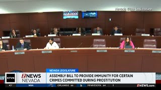 Nevada Assembly bill would provide immunity for certain crimes committed during prostitution
