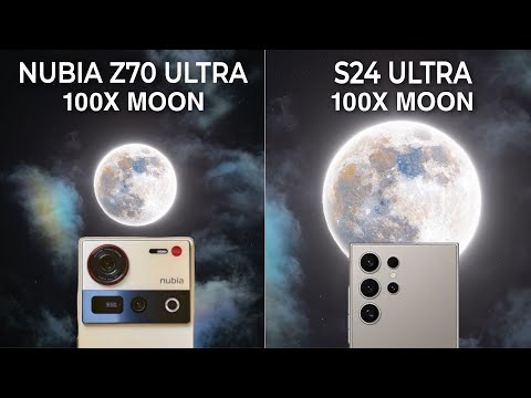 Nubia Z70 Ultra Vs Samsung Galaxy S24 Ultra Live Super Moon Zoom Test