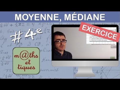 EXERCICE : Calculer une moyenne et une médiane - Quatrième
