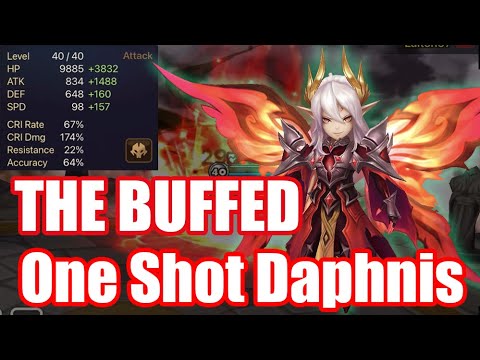 【Summoners War | Curry's RTA】The BUFFED One Shot Daphnis, he gets insane power!!!