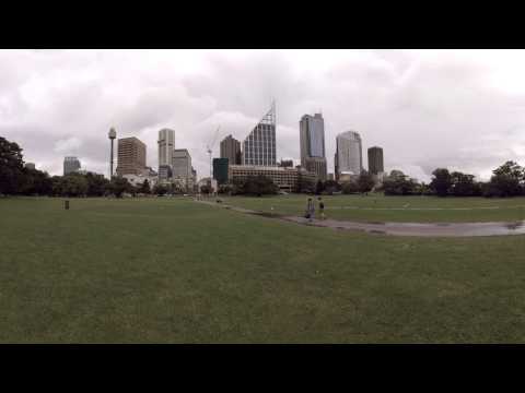 360 video: View of The Domain, Sydney, Australia