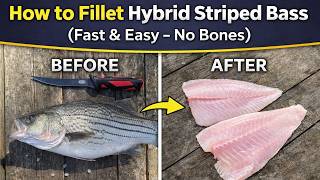 How to Fillet Hybrid Striped Bass (Make It Taste LESS Fishy)