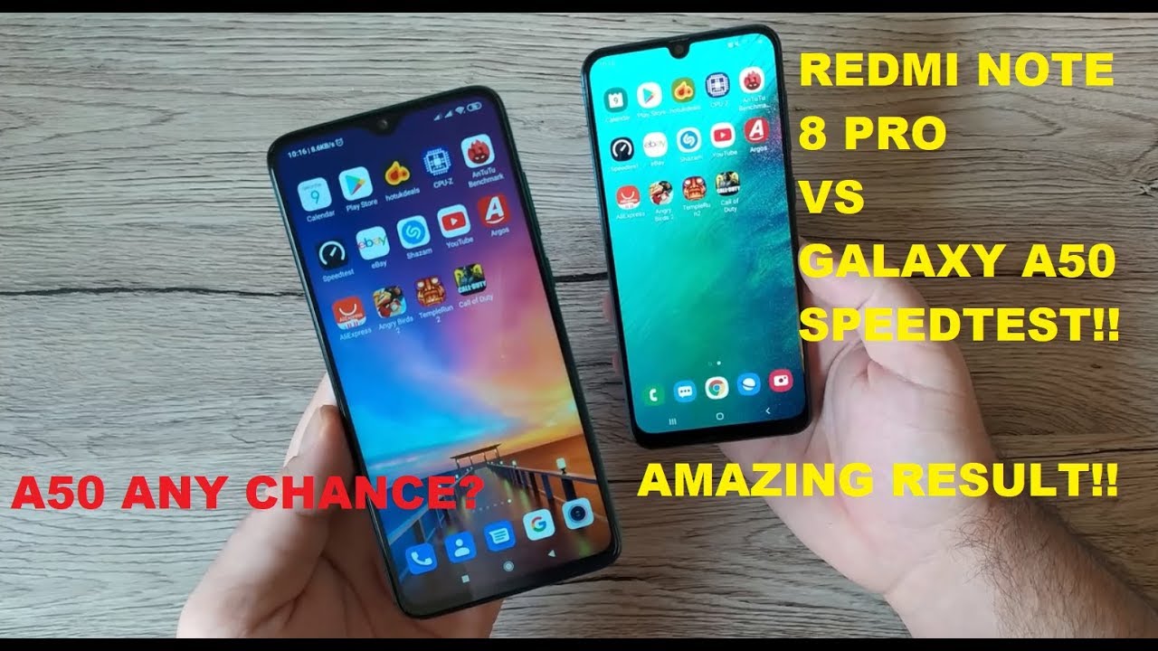 Redmi Note 8 Pro vs Galaxy A50-SPEEDTEST!Amazing REDMI! Any Chance for A50?