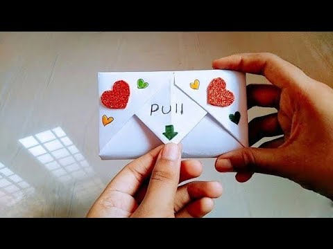Diy- pull Tab origami Envelope card ||greeting card ||simple arts with mufeeda |