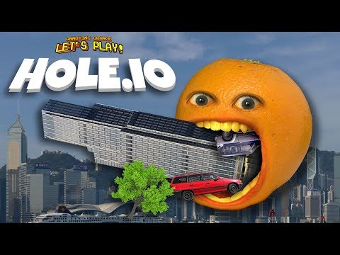 HOLE.IO - EATING SKYSCRAPERS!!! [Annoying Orange Plays]