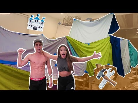 WE MADE THE BIGGEST FORT EVER!!!