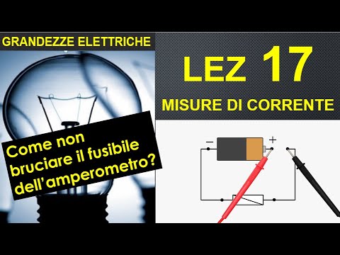 17-Misure di corrente in DC, multimetro digitale, collegamento serie, come non bruciare il fusibile