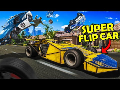 Super Flip Car Launching Cops to Space | GTA 5 RP