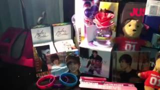 My Justin Bieber shelf (dresser)