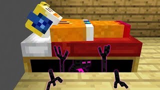 EL ENDERMAN MUTANTE APARECE DEBAJO DE MI CAMA EN MINECRAFT !!