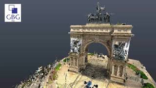 Fly Through of Radar Investigations Soldiers and Sailors Arch Grand Army Plaza