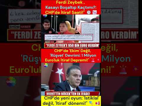 📢 Zeybek öldü, rüşvetin kasası kapandı; Özgür Özel'in gözyaşları paraya mı yandı? 📢  

⭐ ŞOK! 🎯 ŞOK! 📢 ŞOK! 🚀 CHP'DE "RÜŞVET KASASI" MI ÖLDÜ? ⭐  

✨ Ferdi Zeybek vefat etti; peki şimdi o rüşvet paraları kimin cebine girecek? ✨  

⭐ Özgür Özel’in o meşhur ağlak hallerini hatırlayın. ⭐ .. 🎯  

📢 O gözyaşları Ferdi Zeybek için miydi, yoksa Zeybek’te toplanan o devasa rüşvet havuzu için mi? 🚀  

🔥 GERÇEKLERLE YÜZLEŞİN! 🎯  

🎯 Muhittin Böcek mahkemede "BİTTİ" dedi, itiraflar patladı! 🔥  

💎 950 BİN EURO elden teslim. 🎯 .. 💎  

🚀 ÜSTÜNE OĞLUNUN TAŞIDIĞI 1 MİLYON EURO! 💎  

💎 Hepsi Zeybek’in kasasında birikiyordu, şimdi o kaza gitti. 📢 .. 🎯  

⭐ SANKİ TİYATRO SAHNESİ! ✨  

📢 CHP'de dansöz siyaseti tam gaz! 🎯 Seçmeni "Erdoğan korkuyor" diye uyuturken, arka planda 1 Milyon Euro'ların, 950 Bin Euro'ların pazarlığı yapılıyormuş! ✨  

⭐ ÖZGÜR ÖZEL ve EKREM İMAMOĞLU; ŞİMDİ HESAP VERME VAKTİ! 📢  

🚀 Zeybek öldü diye bu paraların hesabı silinecek mi sanıyorsunuz? 📢  

🎯 GERÇEK MEDYA OLARAK SORUYORUZ: 

📢 O PARALAR NEREDE? 🔥 ZEYBEK Mİ GÖTÜRDÜ, SİZ Mİ PAYLAŞTINIZ? 💎  

⭐ #BülentTasgin #GerçekMedya #CHP #Skandal #FerdiZeybek #Rüşvet #ÖzgürÖzel #İmamoğlu #ParaKrizi #Adalet 