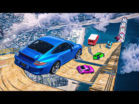 MEGA RAMP BUT THE FIRST ONE GOES OUT!! LOL - GTA 5 ONLINE