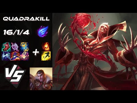 TOP Vladimir vs Jayce [QUADRAKILL] - NA Grandmaster Patch 14.24