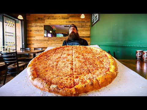 THIS PIZZA CHALLENGE HAS ONLY BEEN BEATEN ONCE...BY A TEAM OF TWO! | BeardMeatsFood