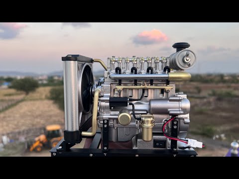 Building a 4-Cylinder Diesel Engine Model, Mini 4-Cylinder Engine Assembly