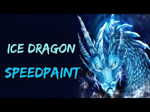 Ice Dragon - Speedpaint - Commission