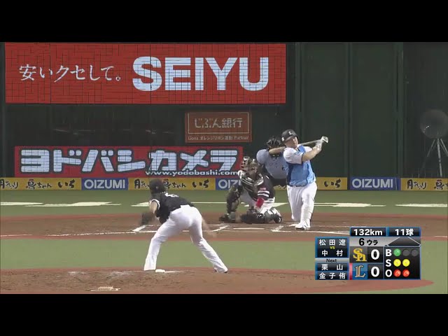 【6回裏】ホークス・松田遼 クリーンナップ4人を完璧に抑える好リリーフ!! 2019/7/31 L-H