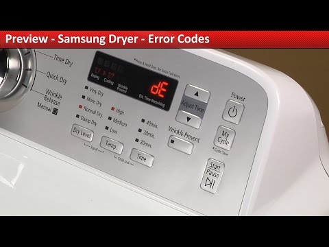 Diagnostic Error Codes - Samsung Dryer - DV422EWHDWR