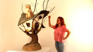 ❣AWESOME DIY Faux Wood Fairy Tree House❣