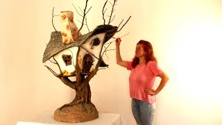 ❣AWESOME DIY Faux Wood Fairy Tree House❣