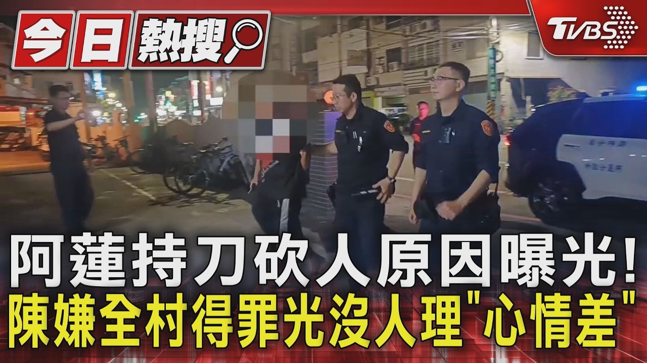 影音/阿蓮持刀砍人原因曝光! 陳嫌全村得罪光沒人理「心情差」