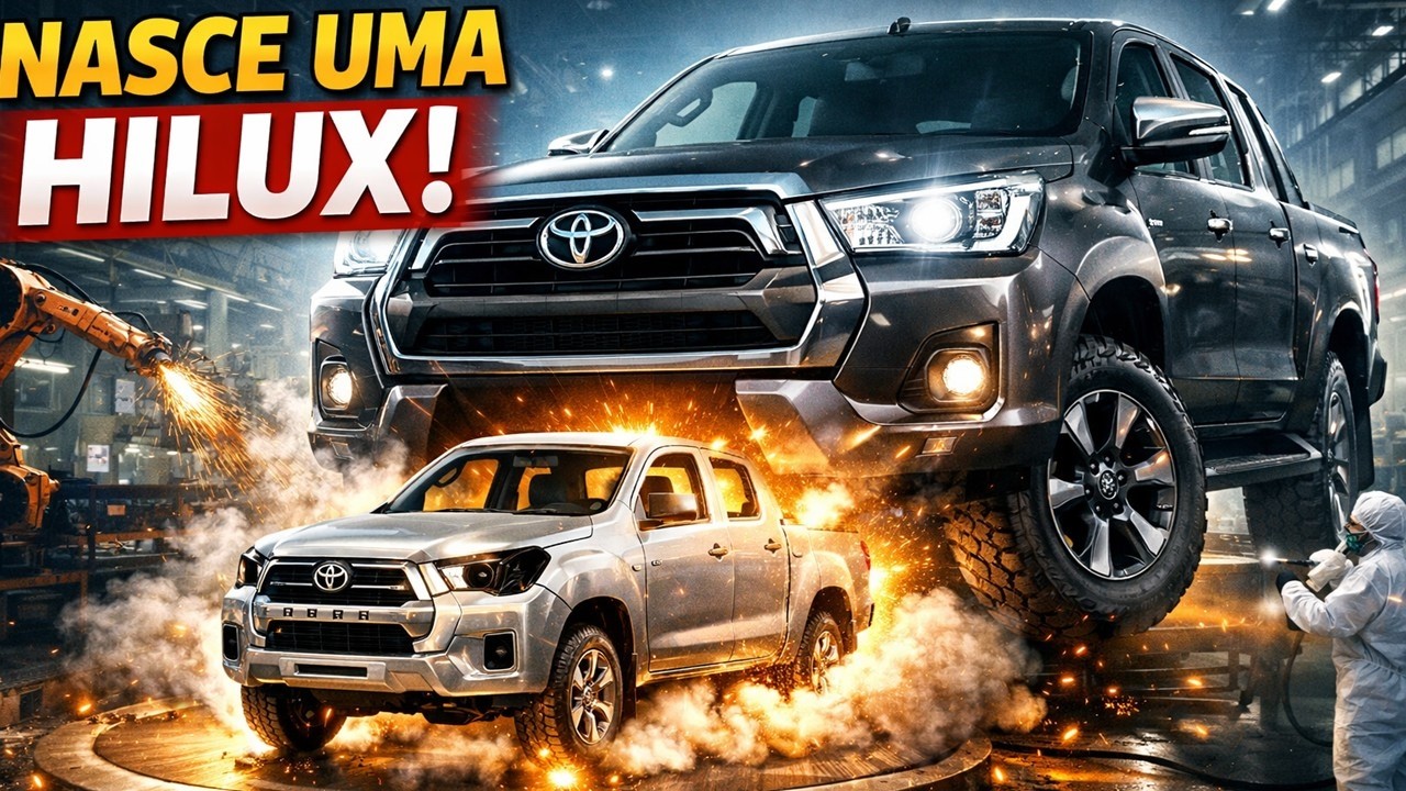 FÁBRICA DA TOYOTA: Como se PRODUZ uma CAMIONETE 4x4? TACOMA/HILUX Linha de Montagem e CRASH TEST