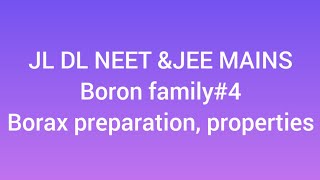 Boron family#4 Borax preperation and properties