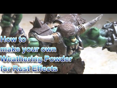 How to make your own weathering powder for Rust Effects (no pastel powder)