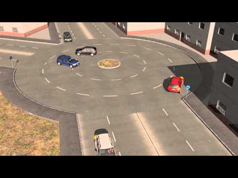 DRPCIV - Reguli de circulație în intersecția cu sens giratoriu