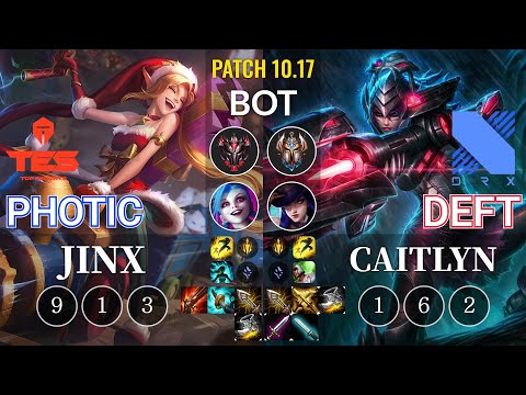 TES Photic Jinx vs DRX Deft Caitlyn Bot - KR Patch 10.17